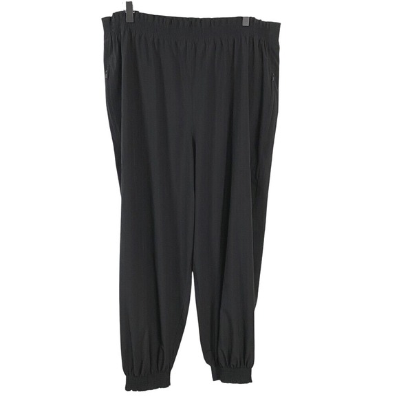 Athleta Womens Savanhah Jogger Pants sz 20 Black Athleisure Pullon Elastic Waist - Picture 1 of 13